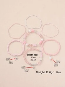 Bộ 7 chiếc/Bộ vòng tay nhiều lớp đính hạt hình sao biển và vỏ sò khối màu Bohemian, phù hợp cho phụ nữ mặc hàng ngày khi đi biển, quà tặng ngày lễ đẹp mắt - mặt dây chuyền sao biển - Xem 4