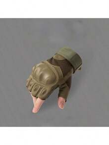 Guantes rígidos de medio dedo para uso en exteriores - Negro - Ver 7