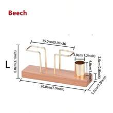 1pc/2pcs/4pcs Solid Wood Creative Vertical Tissue Holder, Napkin Holder For Kitchen Dining Table,Cafe Hotel Restaurant Desktop Napkin Holder, Simple Table Tissue Holder With Wood Base For Paper Napkins, Modern Dispenser For Home Decor