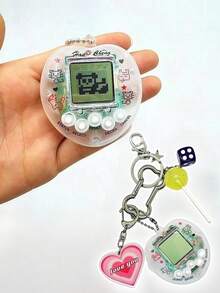 1pc Mini Virtual Electronic Pet Pendant Toy, Gaming And Interactive Toy, Small Gift For Friends - Multicolor - View 6