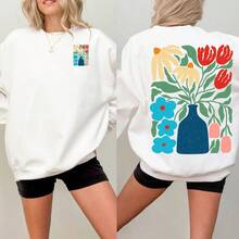 6pcs/Set Abstract Flower DIY Iron On DTF Transfers Stickers Washable Heat Transfer Designs Ready Press Decals Plastisol Patch For DIY Clothing T-Shirt Mask Jeans Backpack - Multicolor - View 4