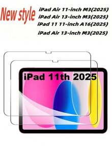 2pcs HD High Transparency Anti-Scratch Anti-Drop Full Screen Coverage Anti-Fingerprint Sensitive Tempered Glass Screen Protector, Compatible With IPad Gift For Birthday, Family, Friends Pad Screen Protector, Pad Accessories - Clear - View 2