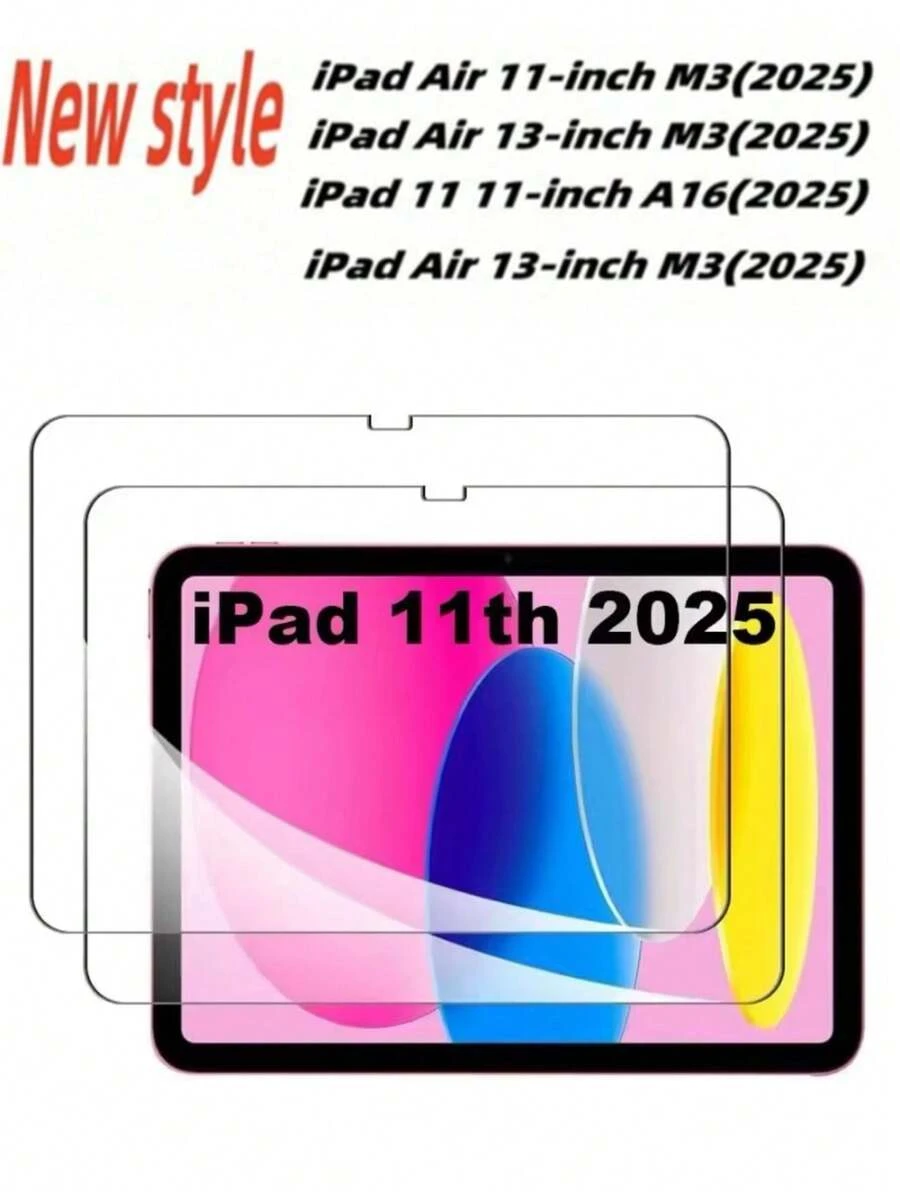 2pcs HD High Transparency Anti-Scratch Anti-Drop Full Screen Coverage Anti-Fingerprint Sensitive Tempered Glass Screen Protector, Compatible With IPad Gift For Birthday, Family, Friends Pad Screen Protector, Pad Accessories