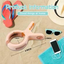 Beach Towel Clips For Beach Chair Pool Chair On Cruise, Plastic Strong Clip Cloth Pins Clothespins Windproof Hanging Clamps For Chairs Beach Accessories And Hanging Rack