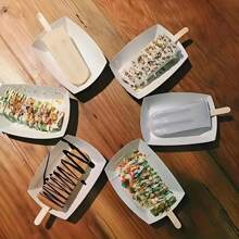 10/50/100/200pcs Ice Cream Stick Natural Stick Popsicle DIY Crafts Crafts Popsicle Craft Stick Ice Cream Stick Popsicle Long Quality Natural Wood DIY Crafts Wax Outdoor Kitchen Utensils