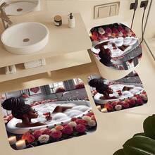 Shower Curtains Shower Curtain Sets Curtains Digital Printingbathroom Decor Fall Decor Bathroom Accessories Back To School - Red and White - View 7