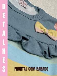 Girl's Winter Casual Comfortable Sweatshirt Set - Màu xanh lam - Xem 5