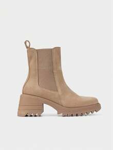 Brantano Bota chelsea tacón track - Beis - Ver 2