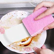 5pcs Multi-Purpose Polyurethane Pumice Strong Cleaning Sponges - Dual-Sided Cleaning Pads Perfect For Living Room, Bedroom, Bathroom, Toilet And Kitchen Cleaning, Kitchen Utensil Dish Washing Small Tool Set, Reusable Household Accessories