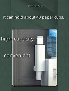 壁挂式自动杯子分配器，家用和办公室纸杯架，适用于小水杯 - 彩色 - 查看 6