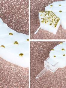 White Crown Diamond Grid Number 0-9 Birthday Cake Candles Decoration - White - View 7