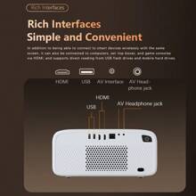 PANDA PANDA PF05 Projector 600 ANSI Lumens Support Android 13.0 Auto Focus/Keystone WiFi 6 Native Smart Projectors Full HD 1920*1080P Outdoor Movie Home Theater Projector