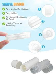 50/30/10/1pc 5g Rotating Lip Balm Tube, Empty Plastic Lip Gloss Lip Balm Container, Rotatable Deodorant Container, Suitable For DIY Homemade Lipstick, Lip Balm And Solid Perfume, Transparent, Cosmetics, Inexpensive, Room Decor, Vanity, Travel, Bedroom, Makeup Accessories, Cheap, Christmas Gift, Cosmetics, Makeup Tools, Bargain, Gift, Women Gift, Christmas Present - Multicolor - View 4