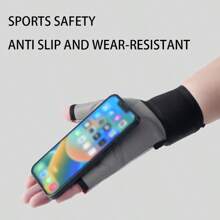 1 Paio di guanti unisex per fitness, guanti sportivi estivi senza dita con supporto allungato per i polsi per sollevamento pesi, trazioni, antiscivolo, palestra