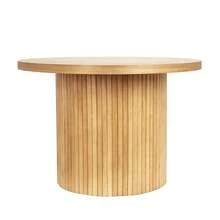 Round Wooden Coffee Table With Base - Multicolor - View 8