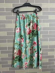 Women's Casual Retro Floral Print Mid-Length Skirt - Multicolor - View 3