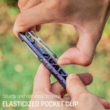 チタンEDC Pryバー,グレーキーチェーンPry Barマルチツール栓抜き付き,ポケット小さなクローバー男性用屋外 - 色 - チェックする 6