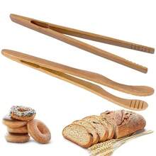 1/2 piezas Pinzas de madera rectas o curvas para bacon, pan, ensalada, tostadas y otros accesorios de cocina - Multicolor - Ver 1