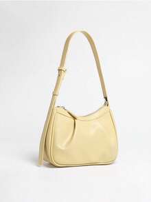 Women Autumn/Winter Crinkled Cloud Shoulder Bag, Fashionable Underarm Bag, Versatile Shoulder Messenger Bag, Chic & Spacious, Fashionable Butter Yellow Bag For Women - Yellow - View 8