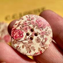 6/12/30 piezas Botones vintage bohemios pintados de 30 mm, botones redondos grandes de cuatro ojales, hebilla de suéter DIY, botones decorativos versátiles