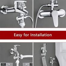 1pc 4-Way Shower Diverter Valve, Quick Open 1 Inlet 2 Outlet Shower Head Faucet Splitter Accessory