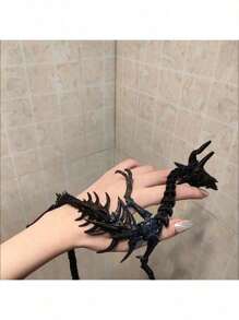 1 pieza Estatua de hueso de dragón gótico punk de 19 pulgadas de estilo nuevo gótico para decoración y regalo de cumpleaños o cosplay