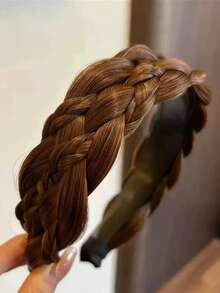 编织扭曲人造发头带，百搭优雅，适合外出、约会、居家佩戴