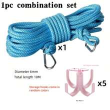 1pc Outdoor Thickened Clothesline, 6mm Diameter, 10m Length, Wind & Slip Resistant For Hanging Clothes, Quilt