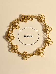 MECYLIFE 1 chiếc vòng tay mùa hè thanh lịch mạ vàng 18K dành cho phụ nữ - Vàng - Xem 9