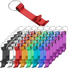 5/10/20/30/50pcs Colorful Aluminum Bottle Opener Keychain, Soda Drink Beer Opener, Small Gift For Friends And Family, Advertising Giveaways, Holiday Party Favors, Wedding Souvenirs, Party Supplies, Suitable For Kitchen/Wedding/Bar/Party - Multicolor - View 2