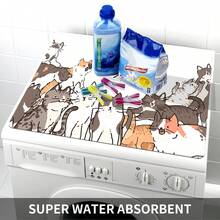 1 件全新水彩猫印花洗衣机垫，吸水防滑耐热防污垫 - 貓咪洗衣機墊 - 查看 10