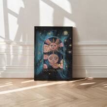 1/3pcs Wall Art Posters/Modern Style, Wall Art, Do Cool Witchy Print, Mystical Sun Moon Poster, Celestial Decor, Occult Boho Art, Spiritual Witchy Canvas Print Unframed/Framed ,Wall Art With Frame - Multicolor - View 7