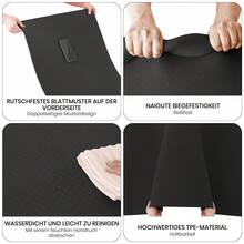 Good Nite Tapis de yoga TPE 6 mm, antidérapant et imperméable, facile à nettoyer, pour fitness, Pilates et yoga, pour hommes et femmes - Couleur unie - noir - Voir 3