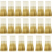 100 Pcs Light Blue Mini Tassels 13cm/5in With Loop For Bookmarks, Jewelry Making, DIY Projects By Creatrill