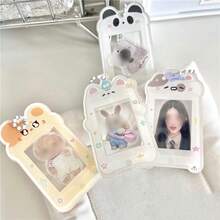 Cute Animal Phone Keychain Photo Pendant, 1" Acrylic Photo Accessory, Keychain, Small Ins Style Creative Gift, Display Pendant, Idol Memorabilia Storage Case - Multicolor - View 2