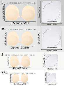 1 Pair Solid Color Silicone Lift And Enhance Breathable Breast Petals - Unique New Design - Multicolor - View 4