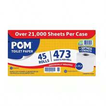 Papel higiénico POM de 2 capas, 45 rollos, 473 hojas por rollo - 662368sd - Ver 5