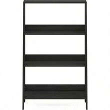 5-Tier Ladder Bookcase Display Shelf, French Oak - Espresso - View 3