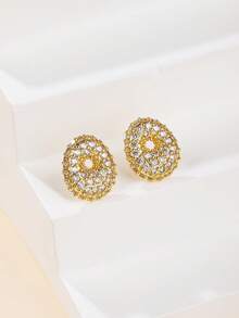 1 对泡泡首字母耳钉精致泡泡方晶锆石 26 个字母 A-Z 个性化名字耳钉情人节珠宝生日礼物适合女士和女孩 - 耳環 - 查看 35