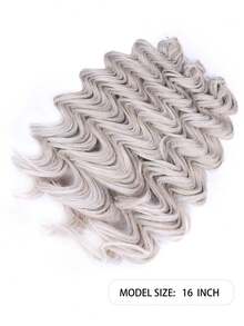 3 Pcs/Lot Crochet Hair Synthetic Water Wave Braiding Hair Extensions 16 Inch Black Brown Ombre Colour Fake Hair Deep Wave Curl Hair Heat Resistant Fiber - Multicolor - View 11