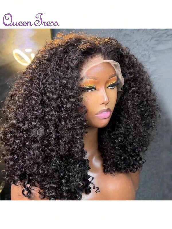 CEXXY Perruque Bob courte bouclée Jerry 13x4 Bob perruques brésiliennes Deep Wave Water perruques de cheveux humains naturels noirs pré-épilés pour femmes