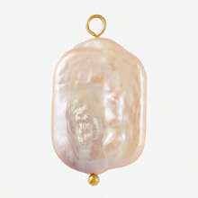 1 件奢华时尚设计天然淡水珍珠吊坠，不对称形状，适合 DIY 珠宝制作项链和耳环配饰 - 天然珍珠1pc - 查看 17