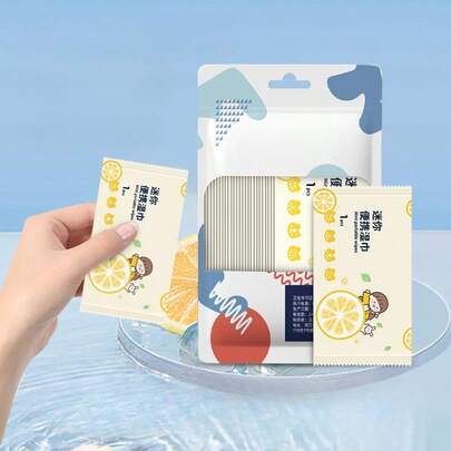 Portable Wet Wipes, Cleaning Wet Tissues, Single-Piece Individually Wrapped For Hotels, Restaurants, Takeout, Internet Cafes, Small Packs Suitable For Camping, Travel, And Daily Hygiene