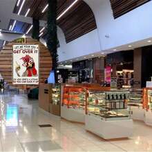 1pc 2D Flat, Farmhouse Rooster Themed Metal Sign With Humorous Quote, Metal Wall Art Decor - Suitable For Living Room, Porch, Garden, Yard Decoration | Vintage Wall Art | Distressed Style, Perfect For Room Decor - Random Hole Pattern