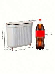 1 pieza Papelera de 12 litros con pedal, basurero de baño, cubo de basura dorado impermeable para el inodoro con tapa, suministros para el hogar y la oficina, bolsa de basura, decoración de otoño para el baño, organizador de baño, de vuelta a la escuela
