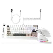 LexonTech MAMBASNAKE X60 HE 磁力开关键盘和 X11 机械游戏键盘和鼠标组合，60% 3 模式快速触发磁力开关，8K，59g 轻量级鼠标带 RGB 充电底座，22K，PAW3311，适用于 Win 的卷线