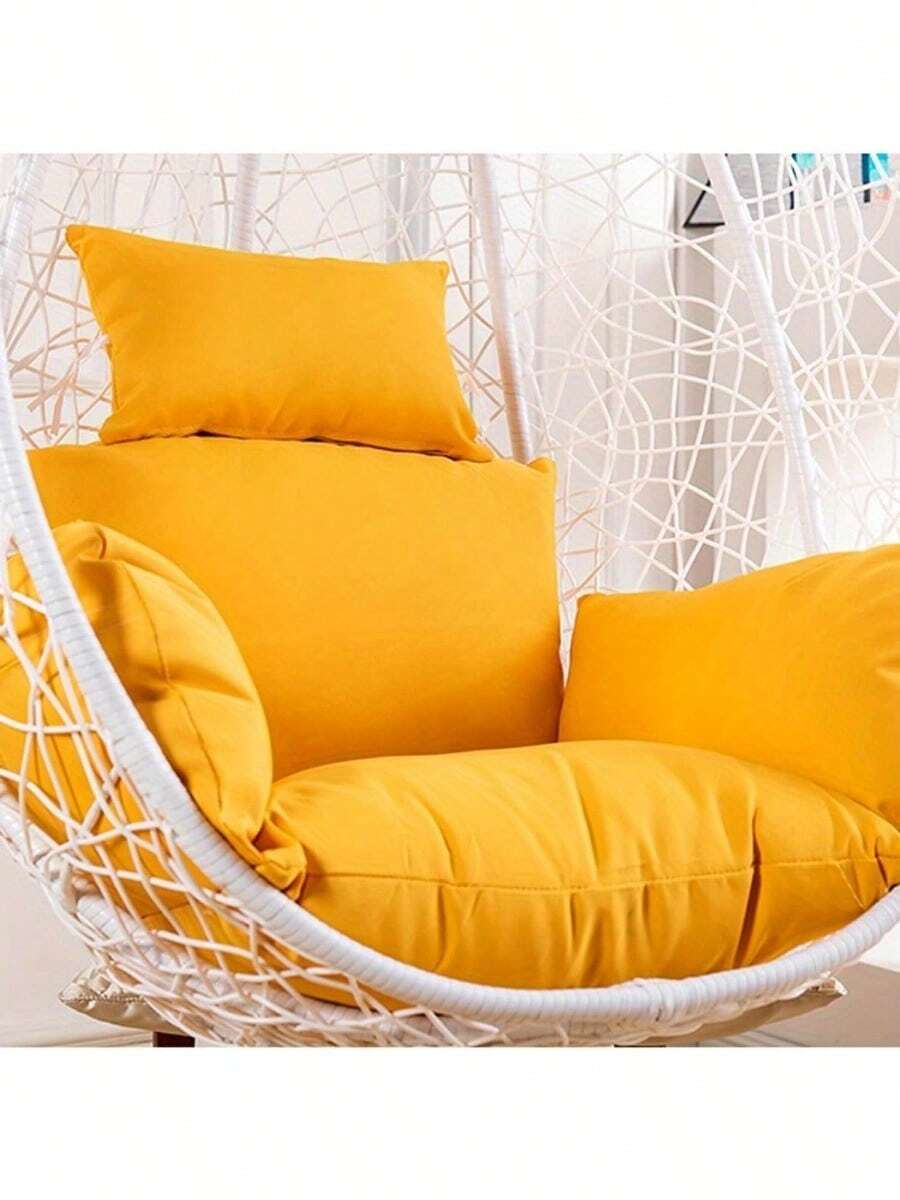 Egg Chair Replacement Cushion, Sun-Resistant Hanging Egg Chair Cushion For Garden Cushion-(Only Cover) - Yellow - View 1