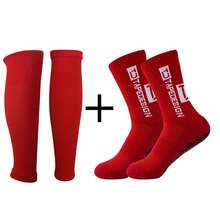 2 Pairs/Set Calf Compression Leg Sleeves With Anti-Slip Dots, Football Sports Protective Gear - Multicolor - View 1