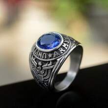 Men's Titanium Steel Hollow Design Rings, Fashionable Punk Style Index Finger Rings - Grey - View 10