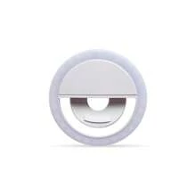 1 pezzo Luce di riempimento mini portatile a molletta, 28 LED circolari per live streaming, luce per selfie con tre modalità di illuminazione, per telefoni cellulari e computer, trucco, conferenze Zoom, live streaming, selfie perfetti e videochiamate, con batteria ricaricabile al litio da 150 mAh.